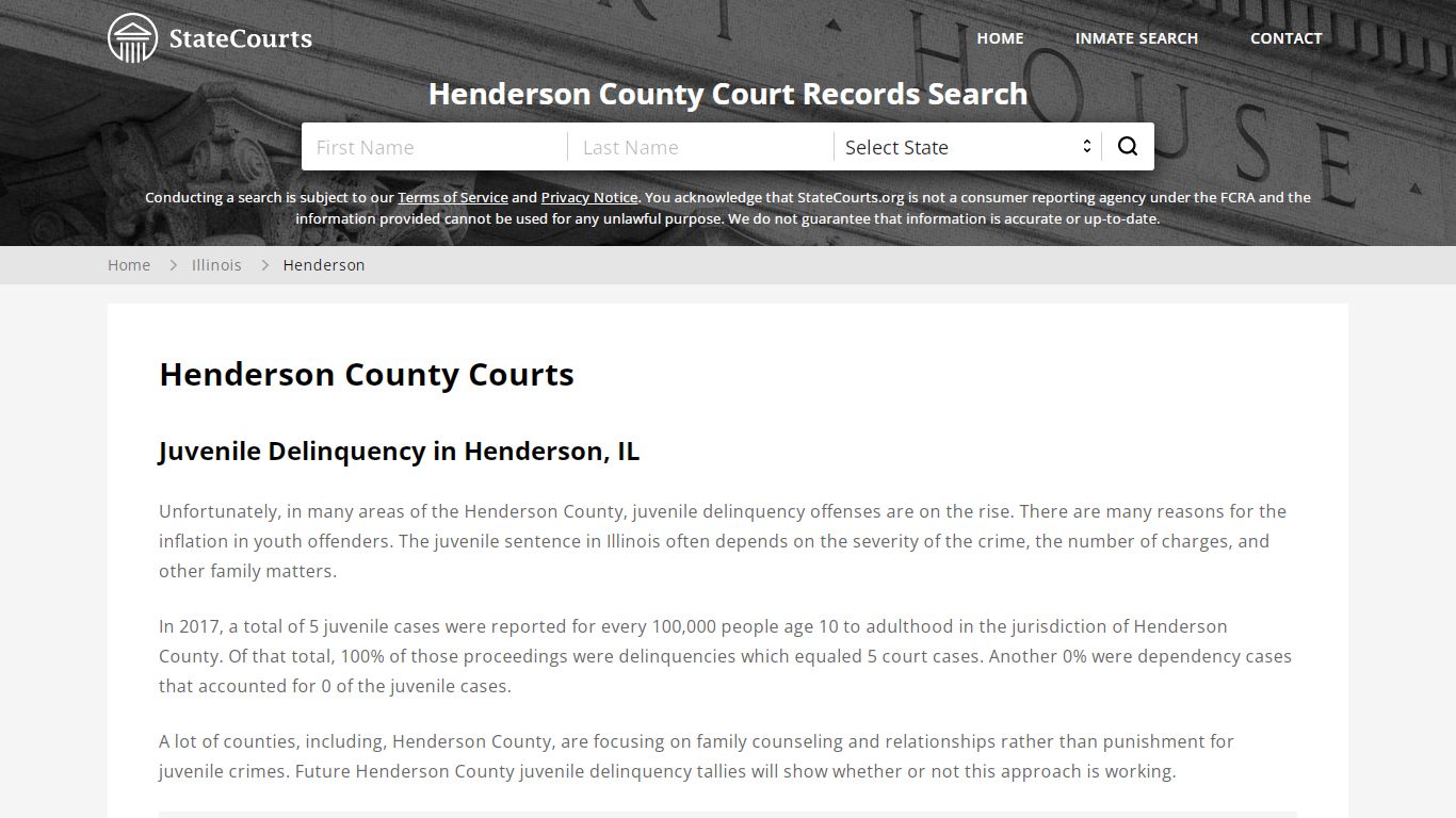 Henderson County, IL Courts - Records & Cases - StateCourts